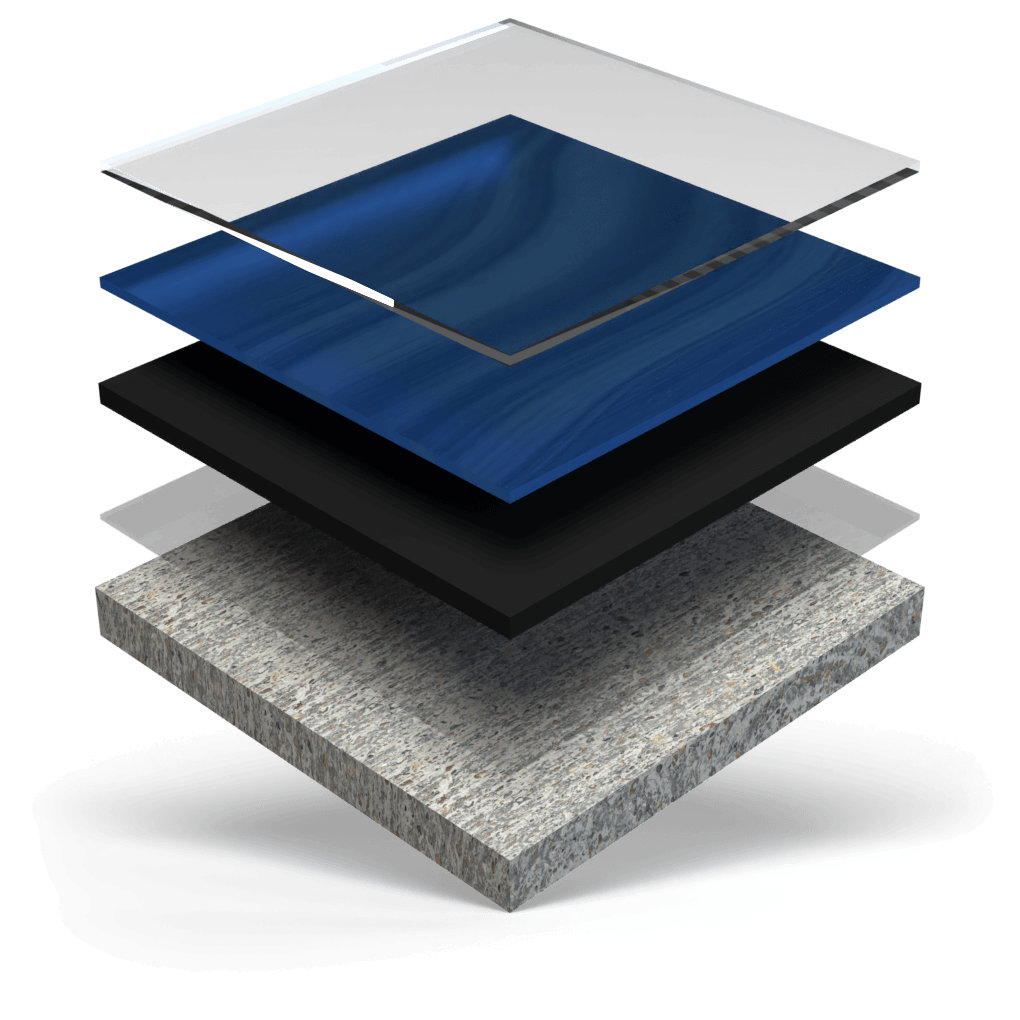 metallic-system-w Metallic concrete coating system layer diagram